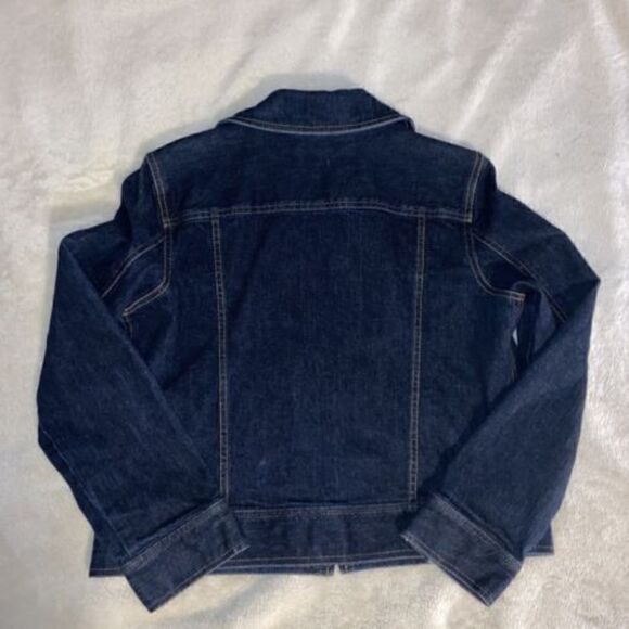Lauren Jeans Company Dark Jean Denim Naval Military  Jacket Size Large - Picture 9 of 11